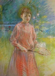 Girl With Shuttlecock Aka Jeanne Bonnet by Berthe Morisot