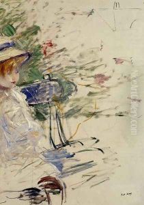 Little Girl In A Garden by Berthe Morisot