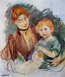 Woman And Child by Berthe Morisot