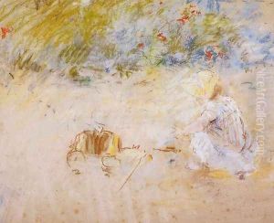 Child Playing in the Garden by Berthe Morisot