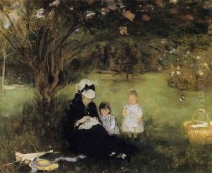 Lilacs At Maurencourt by Berthe Morisot
