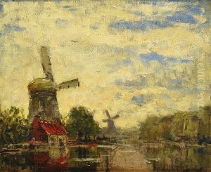 Moulins En Hollande by Frank Myers Boggs