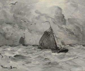 Barques De Peche Voiles Deployees by Frank Myers Boggs