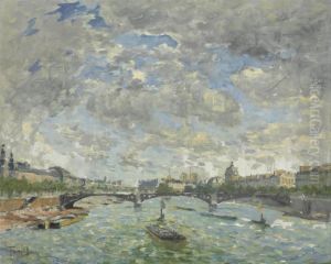 Vue De La Seine, Paris by Frank Myers Boggs