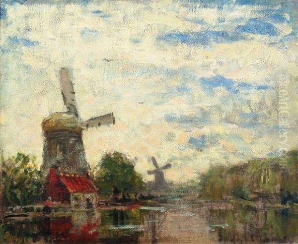 Moulins Hollandais Sur Le Canal - view 1
