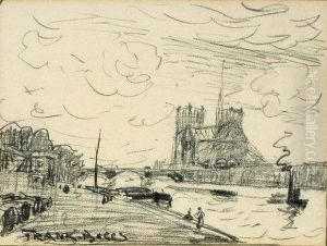Paris, Notre Dame Et Les Quais. by Frank Myers Boggs