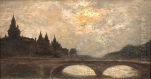 Le Pont Du Chatelet Et La Conciergerie by Frank Myers Boggs
