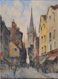 Rue Du Prieure A Rouen by Frank Myers Boggs