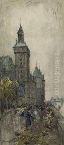 Quai De L'horloge A Paris by Frank Myers Boggs