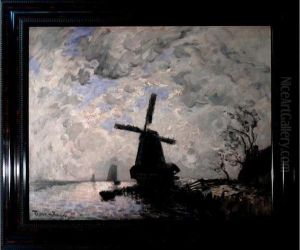 Moulin Pres De Dordrecht by Frank Myers Boggs