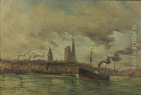 The Harbor At Rouen - view 1