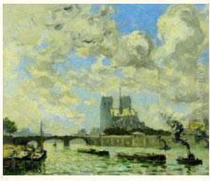 Notre-dame Vue De La Seine by Frank Myers Boggs