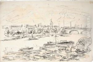 Usines Sur Les Bords De La Seine by Frank Myers Boggs