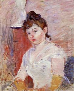 Young Woman In White by Berthe Morisot