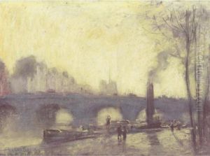 Pont Neuf And Saint Valery: Two Works On Paper by Frank Myers Boggs