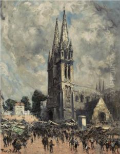 Noyon Place De La Cathedrale by Frank Myers Boggs