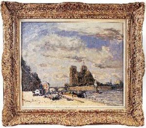 Le Quai De La Tournelle Et Notre-dame by Frank Myers Boggs