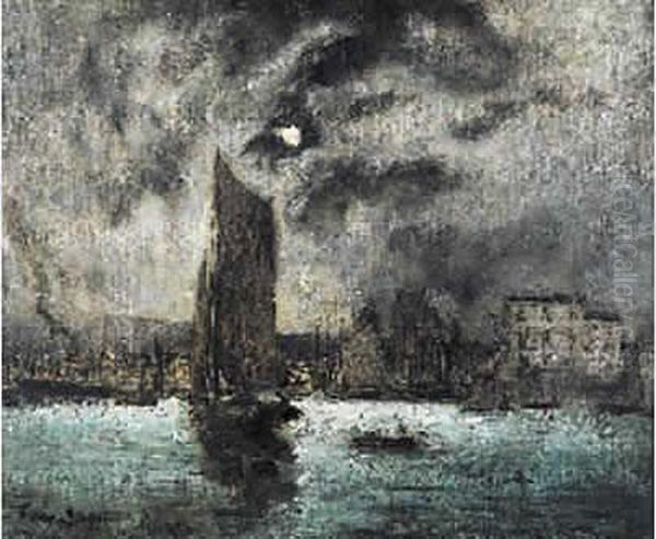Le Port De Honfleur Au Crepuscule - view 1