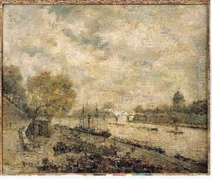 Les Quais De La Seine, Paris. by Frank Myers Boggs