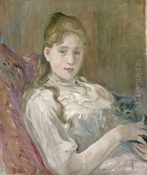Young Girl with Cat 1892 - view 1