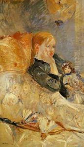 Little Girl With A Doll by Berthe Morisot
