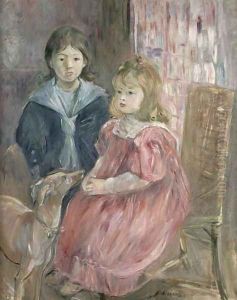 Double portrait of Charley and Jeannie Thomas children of the artist's cousin Gabriel Thomas 1894 by Berthe Morisot