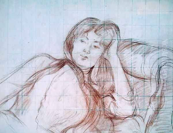 Young Girl Leaning on her Elbow 1887 - view 1