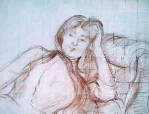 Young Girl Leaning on her Elbow 1887 by Berthe Morisot