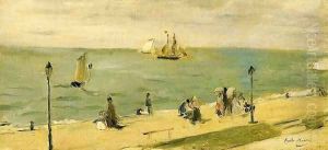 The Beach at Petit-Dalles by Berthe Morisot