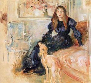 Julie Manet and Her Greyhound, Laertes by Berthe Morisot