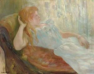 Jeune fille etendue by Berthe Morisot