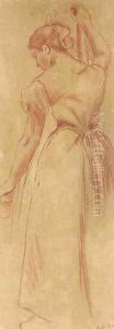 Etude pour Les pommiers by Berthe Morisot