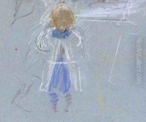 Fillette de dos by Berthe Morisot