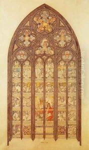 Design for a stained-glass window in St. Vitus Cathedral, 1931 by Alphonse Maria Mucha