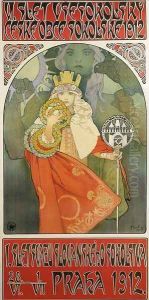 6th Sokol Festival. 1912 by Alphonse Maria Mucha