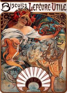 Biscuits Lefevre Utile by Alphonse Maria Mucha