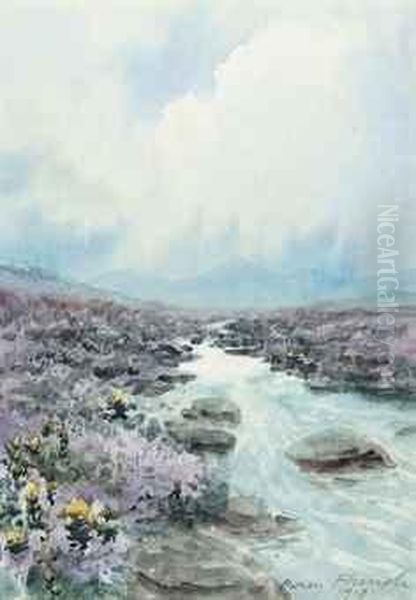 A Babbling Brook, Before The Mountains Of Mourne by William Percy French