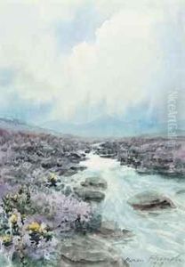 A Babbling Brook, Before The Mountains Of Mourne by William Percy French