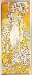 Lily. From The Flowers Series. 1898 by Alphonse Maria Mucha