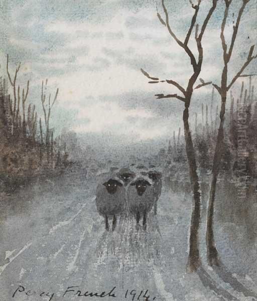 Sheep In Moonlight - view 1