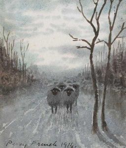 Sheep In Moonlight by William Percy French