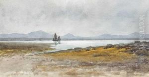 Sailing Boats In A Lough by William Percy French