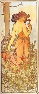 Carnation. From The Flowers Series. 1898 by Alphonse Maria Mucha