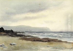 Coastal Scene With Cliff Head by William Percy French