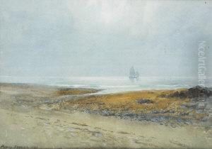 Sailing Boat Off The Coast by William Percy French