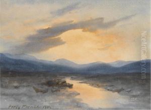 Sunset Over Bog Landscape by William Percy French