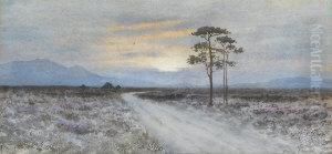 A Moorland Path At Sunset by William Percy French