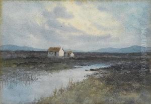 A Cottage At Dusk by William Percy French