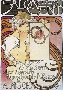 Salon des Cent, 1897 by Alphonse Maria Mucha