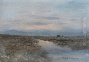 Moorland Scene At Sunset